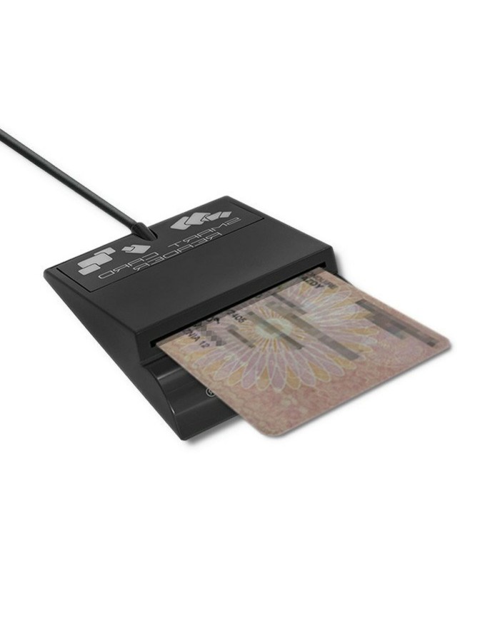 Lettore di Schede Qoltec 50636 Nero Lettore di Schede Qoltec 50636 Nero