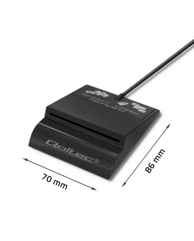 Lettore di Schede Qoltec 50636 Nero