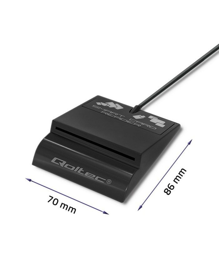 Lettore di Schede Qoltec 50636 Nero Lettore di Schede Qoltec 50636 Nero