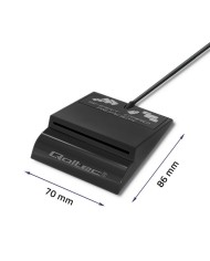 Lettore di Schede Qoltec 50636 Nero Lettore di Schede Qoltec 50636 Nero