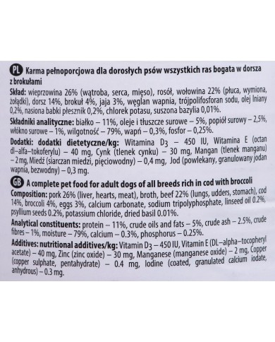 Cibo umido Dolina Noteci Premium Pesce 400 g