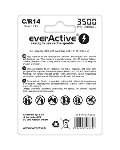 Batterie EverActive R14/C 1,2 V Batterie EverActive R14/C 1,2 V