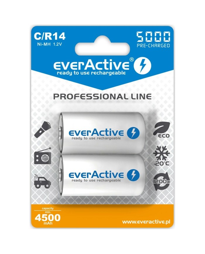 Batterie Ricaricabili EverActive EVHRL14-5000 1,2 V 5000 mAh