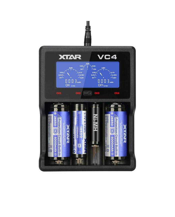 Caricabatterie Xtar VC4 Batterie x 4 Caricabatterie Xtar VC4 Batterie x 4