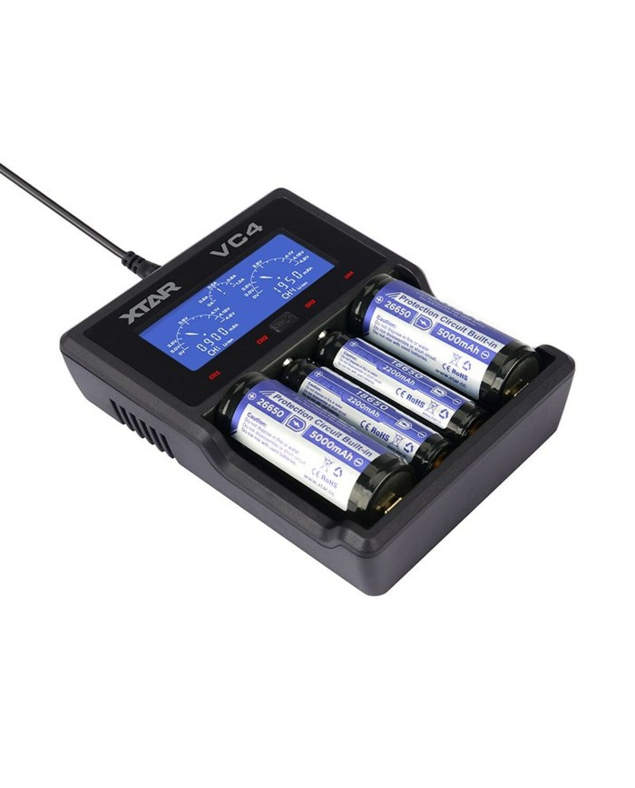 Caricabatterie Xtar VC4 Batterie x 4 Caricabatterie Xtar VC4 Batterie x 4