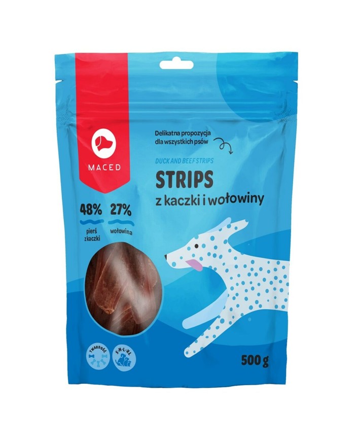 Snack per Cani Maced Duck and beef strips Carne di vitello Anatra 500 g