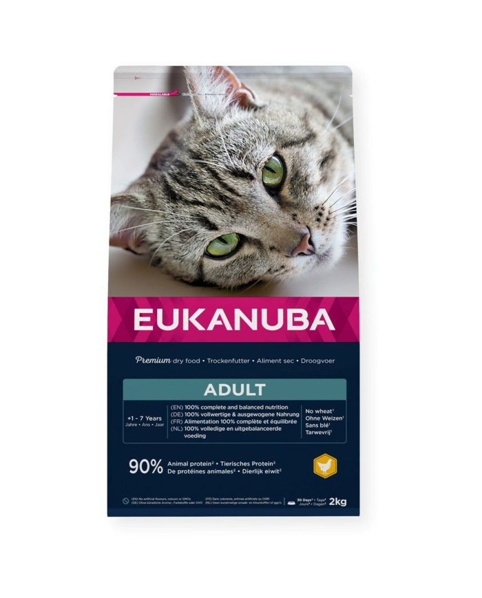 Cibo per gatti Eukanuba Adult Chicken Pollo 2 Kg