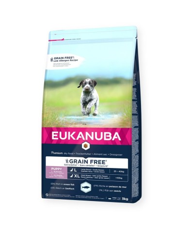 mangime Eukanuba Puppy large breed grain free ocean fish Pesce 3 Kg
