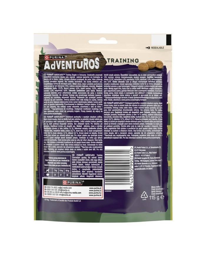 Snack per Cani Purina Adventuros Adiestramiento venado 115 g Snack per Cani Purina Adventuros Adiestramiento venado 115 g