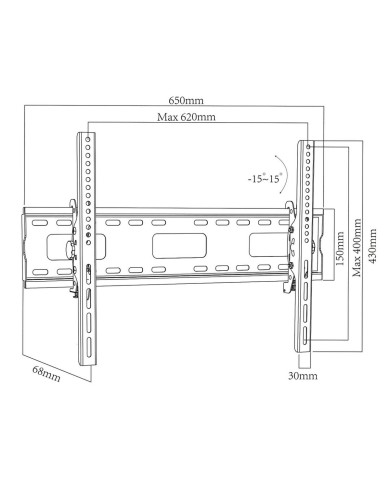 Supporto TV MacLean MC-421 32" 90" 80 kg