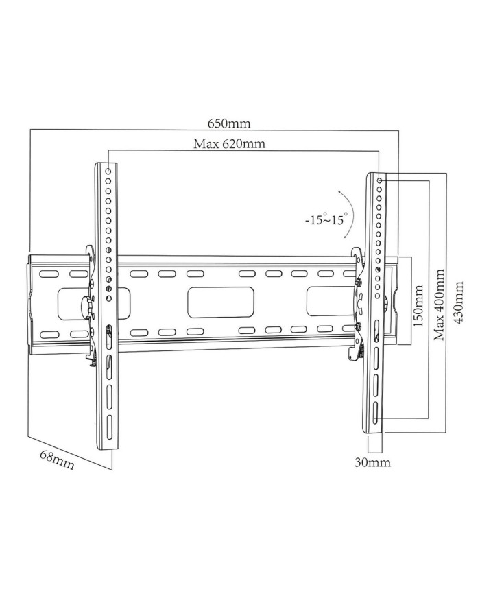 Supporto TV MacLean MC-421 32" 90" 80 kg
