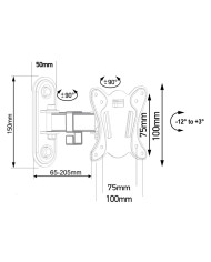 Supporto TV MacLean MC-416 32" 13" 30 Kg Supporto TV MacLean MC-416 32" 13" 30 Kg