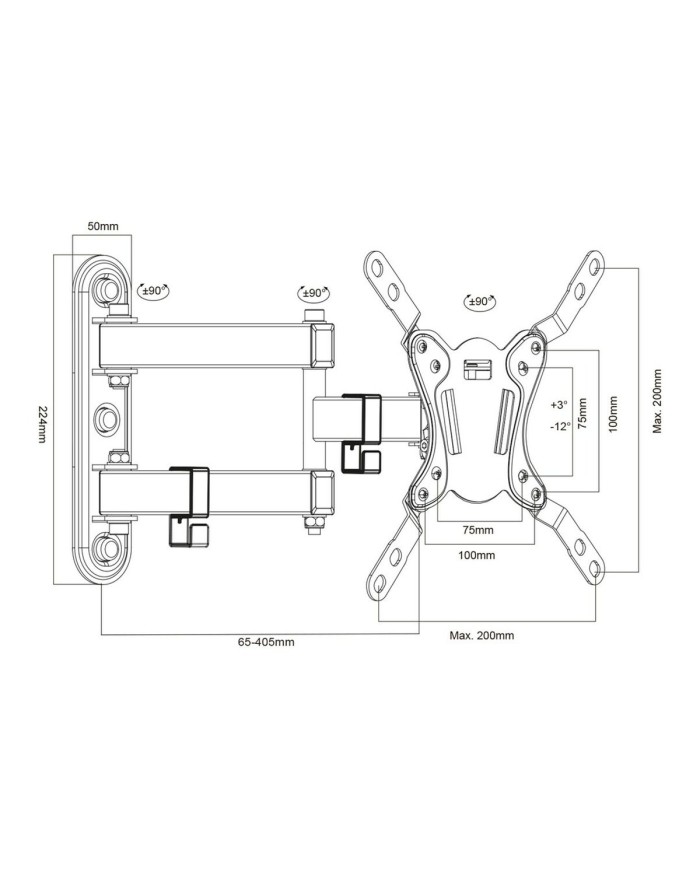 Supporto TV MacLean MC-418 43" 23" 30 Kg Supporto TV MacLean MC-418 43" 23" 30 Kg