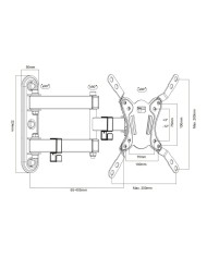 Supporto TV MacLean MC-418 43" 23" 30 Kg Supporto TV MacLean MC-418 43" 23" 30 Kg