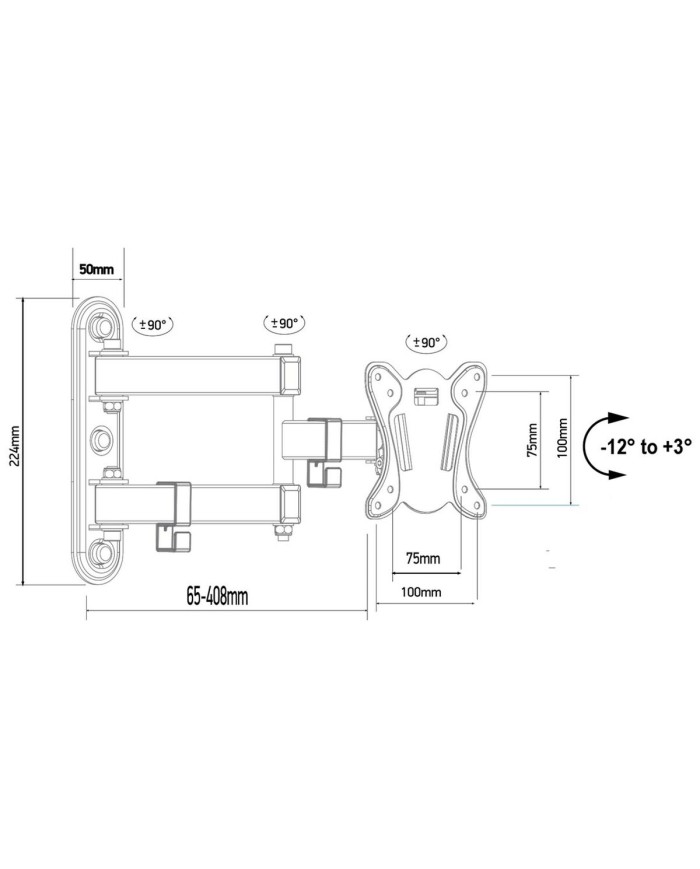 Supporto TV MacLean MC-417 32" 13" 30 Kg Supporto TV MacLean MC-417 32" 13" 30 Kg