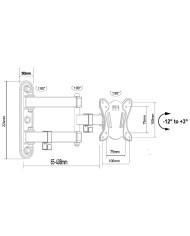 Supporto TV MacLean MC-417 32" 13" 30 Kg Supporto TV MacLean MC-417 32" 13" 30 Kg