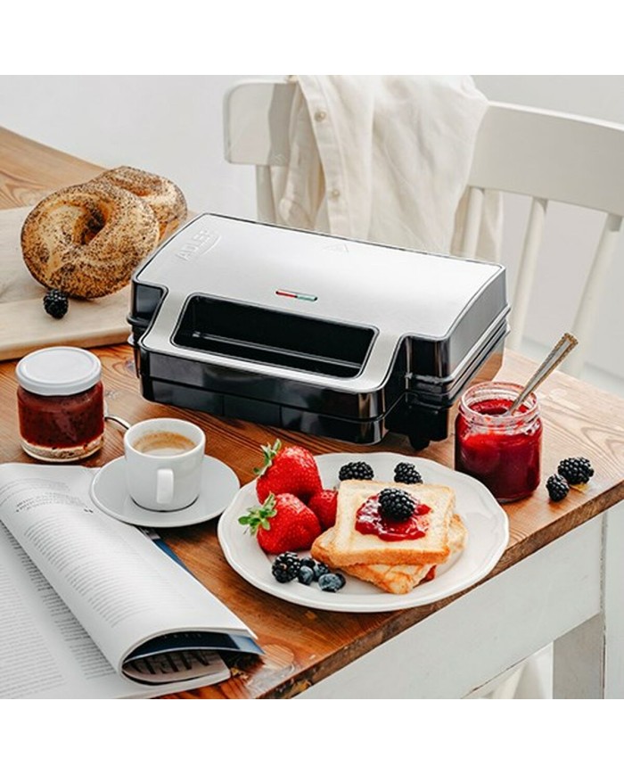 Piastra Grill Elettrica Adler AD 3073 Nero Argentato Piastra Grill Elettrica Adler AD 3073 Nero Argentato