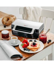 Piastra Grill Elettrica Adler AD 3073 Nero Argentato Piastra Grill Elettrica Adler AD 3073 Nero Argentato