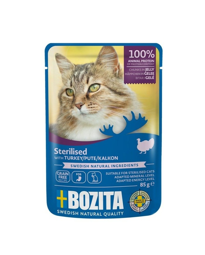 Cibo per gatti Bozita trozos esterilizados en gelatina con pavo 85 g Cibo per gatti Bozita trozos esterilizados en gelatina con pavo 85 g