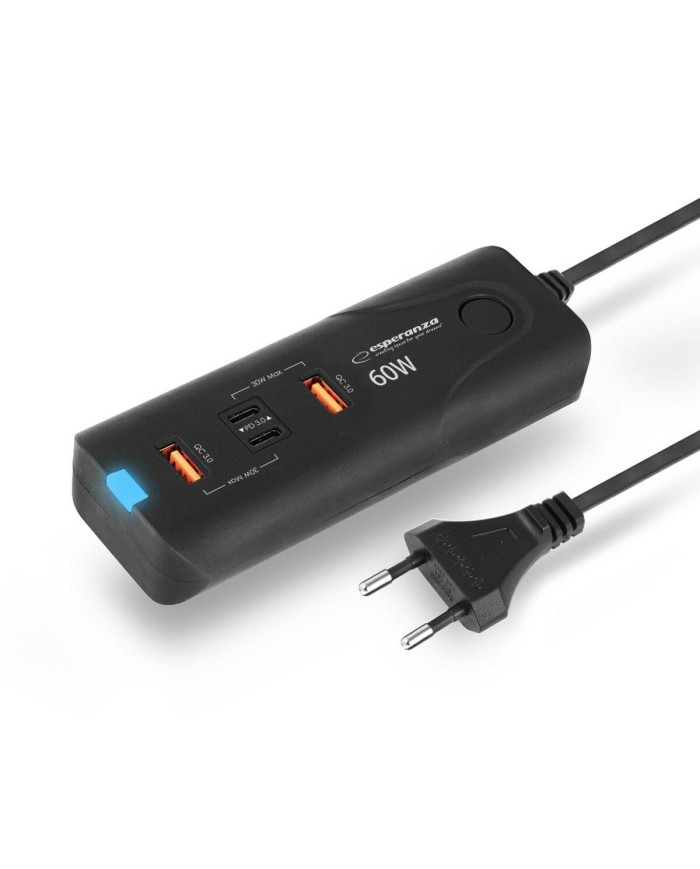 Caricabatterie da Parete Esperanza EZC109 Nero Caricabatterie da Parete Esperanza EZC109 Nero