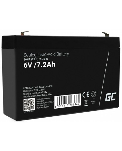 Batteria per Gruppo di Continuità UPS Green Cell AGM39 7200 mAh 6 V Batteria per Gruppo di Continuità UPS Green Cell AGM39 7200 mAh 6 V
