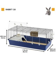 Gabbia Ferplast Rabbit 120 Metallo Plastica 11,8 x 58,5 x 49,5 cm Gabbia Ferplast Rabbit 120 Metallo Plastica 11,8 x 58,5 x 49,5 cm