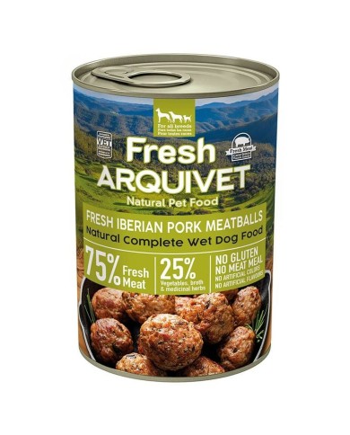 Cibo umido Arquivet Fresh Iberian Pork Meatballs Maiale 400 g