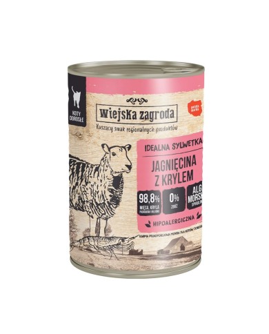 Cibo per gatti WIEJSKA ZAGRODA Lamb with krill 400 g