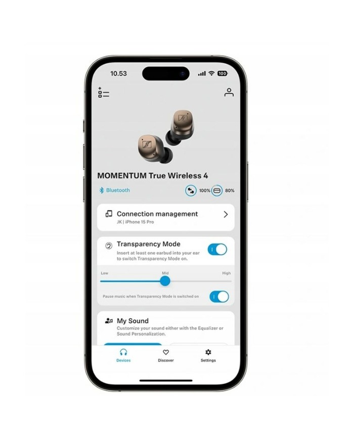 Auricolari in Ear Bluetooth Sennheiser Momentum True Wireless 4 Beige Bronce Auricolari in Ear Bluetooth Sennheiser Momentum True Wireless 4 Beige Bronce