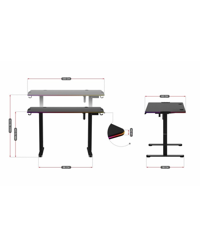 Scrivania Huzaro HZ-Hero 8.2 RGB Scrivania Huzaro HZ-Hero 8.2 RGB