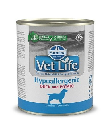 Cibo umido Farmina Vet Life Diet Hypoallergenic Anatra Patata dolce 300 g