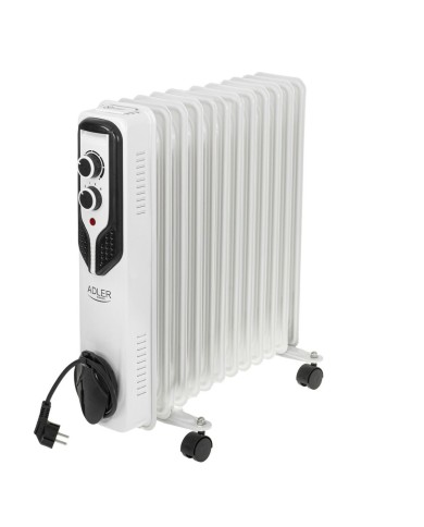 Radiatore a Olio Adler AD 7817 Bianco Nero 2500 W Radiatore a Olio Adler AD 7817 Bianco Nero 2500 W