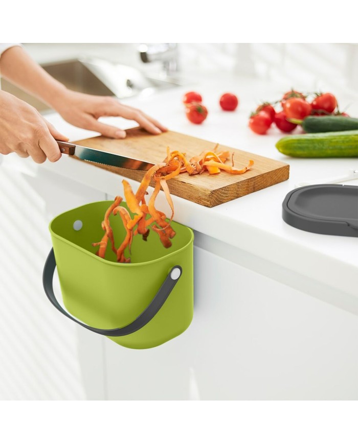 Secchio contenitore Rotho Plastica riciclata Lime Secchio contenitore Rotho Plastica riciclata Lime