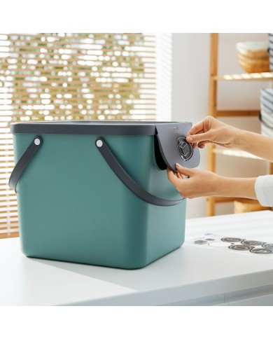 Recipiente-contenitore Rotho Albula Verde 40 L Rettangolare Recipiente-contenitore Rotho Albula Verde 40 L Rettangolare