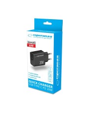 Caricabatterie da Parete Esperanza EZC104K Nero Caricabatterie da Parete Esperanza EZC104K Nero