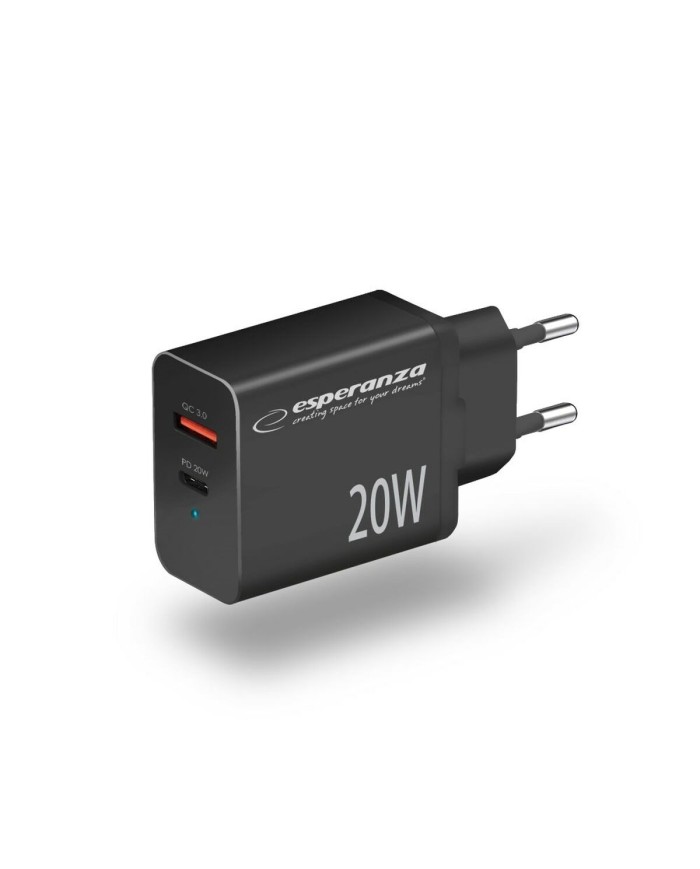 Caricabatterie da Parete Esperanza EZC105K Nero Caricabatterie da Parete Esperanza EZC105K Nero