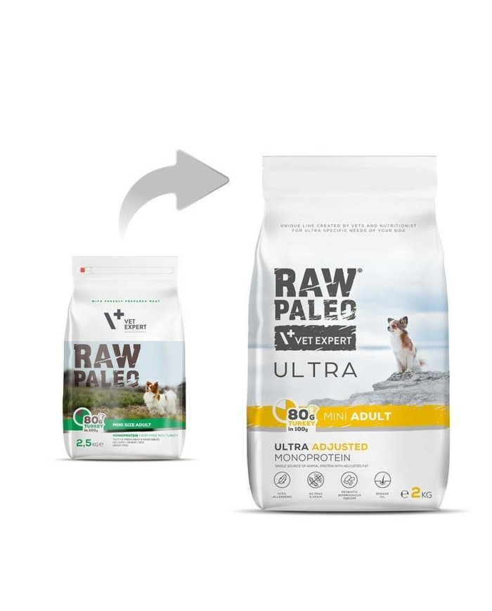mangime VETEXPERT RAW PALEO Tacchino 2 Kg