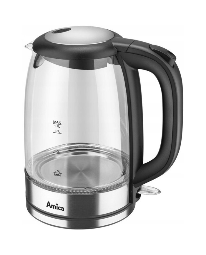 Bollitore Amica KD 2050G Nero Trasparente Vetro Plastica 2200 W 1,7 L