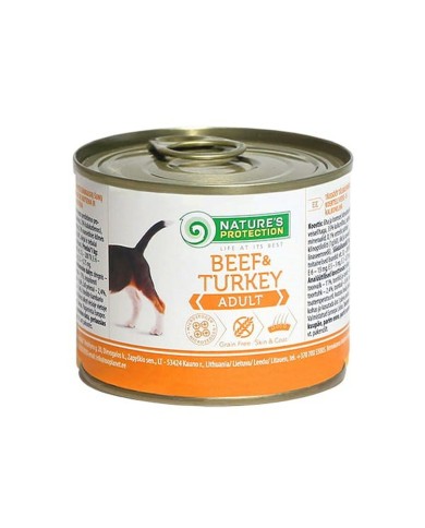 Cibo umido NATURE'S PROTECTION Adult Beef Carne di manzo e vitello 200 g
