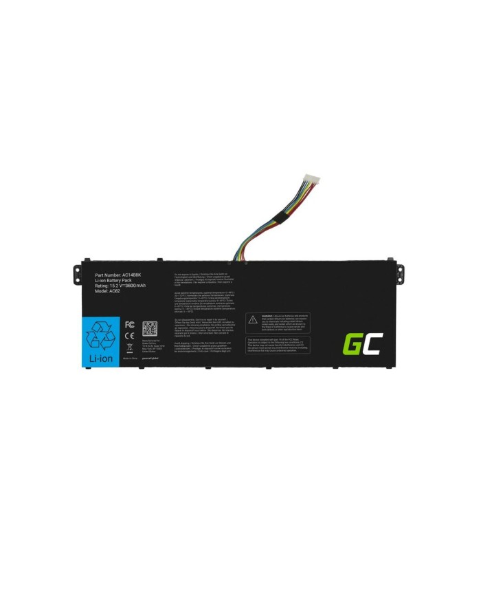 Batteria per Laptop Green Cell AC62 Nero 3600 mAh Batteria per Laptop Green Cell AC62 Nero 3600 mAh