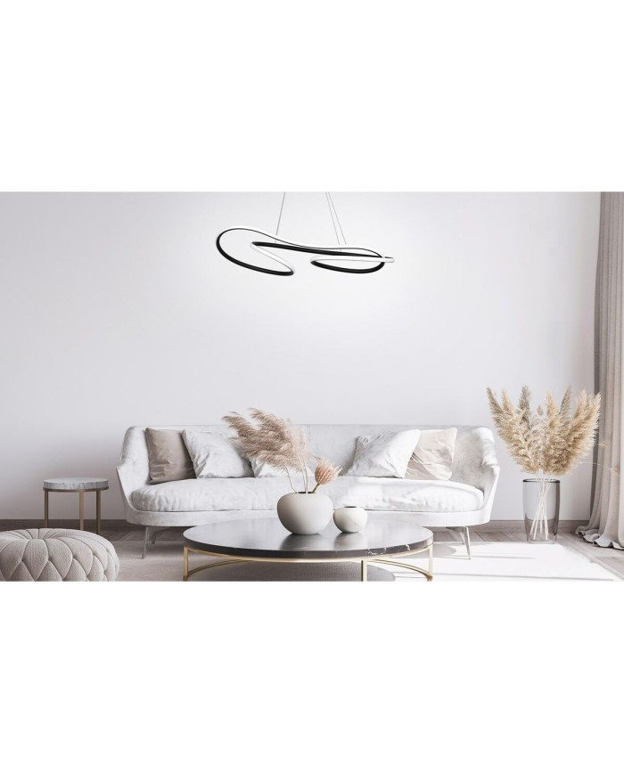 Lampadario Activejet AJE-LARO LW Bianco Nero 64 w 7800 Lm Lampadario Activejet AJE-LARO LW Bianco Nero 64 w 7800 Lm