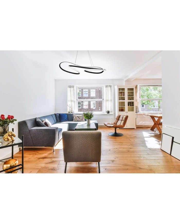 Lampadario Activejet AJE-LARO LW Bianco Nero 64 w 7800 Lm Lampadario Activejet AJE-LARO LW Bianco Nero 64 w 7800 Lm