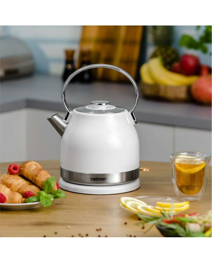 Bollitore Zelmer ZCK7940 Bianco Grigio Acciaio inossidabile 2200 W 1,5 L Bollitore Zelmer ZCK7940 Bianco Grigio Acciaio inossidabile 2200 W 1,5 L