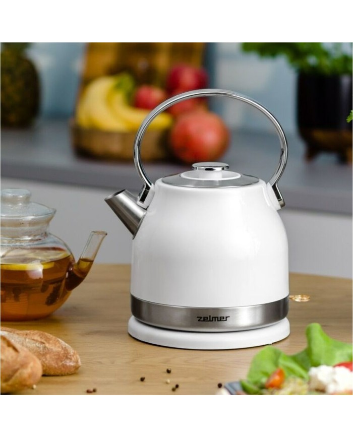 Bollitore Zelmer ZCK7940 Bianco Grigio Acciaio inossidabile 2200 W 1,5 L Bollitore Zelmer ZCK7940 Bianco Grigio Acciaio inossidabile 2200 W 1,5 L