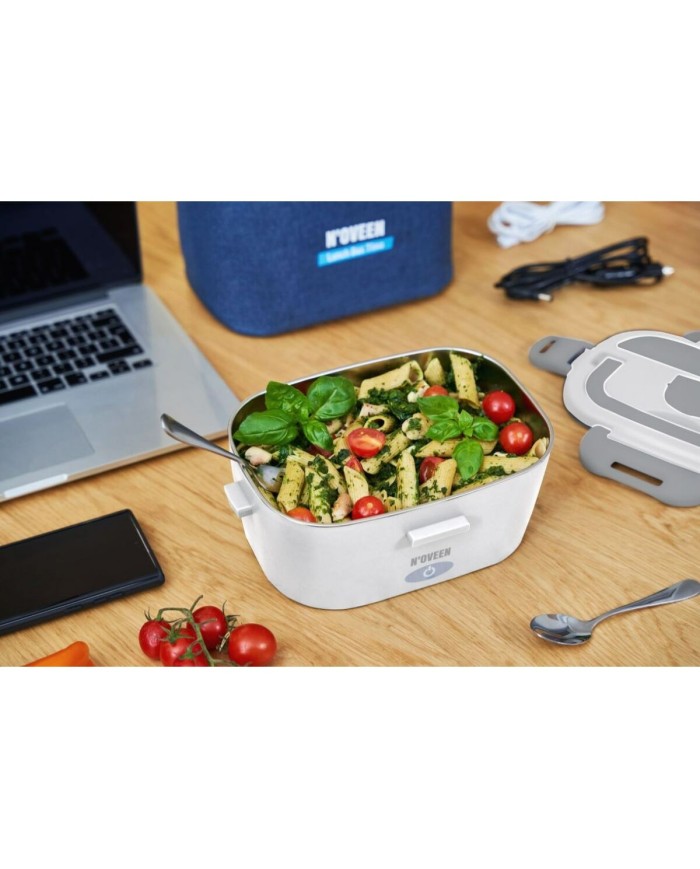 Portavivande Elettrico N'oveen LB715 Bianco Grigio 1,1 L 2 Pezzi Portavivande Elettrico N'oveen LB715 Bianco Grigio 1,1 L 2 Pezzi