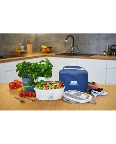 Portavivande Elettrico N'oveen LB715 Bianco Grigio 1,1 L 2 Pezzi Portavivande Elettrico N'oveen LB715 Bianco Grigio 1,1 L 2 Pezzi