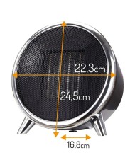 Termoventilatore Portatile Adler AD 7742 Nero Argento 1500 W