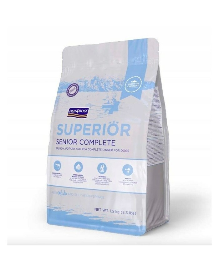 mangime FISH4DOGS Superior Senior Complete Medium Salmon Salmone 1,5 Kg mangime FISH4DOGS Superior Senior Complete Medium Salmon Salmone 1,5 Kg