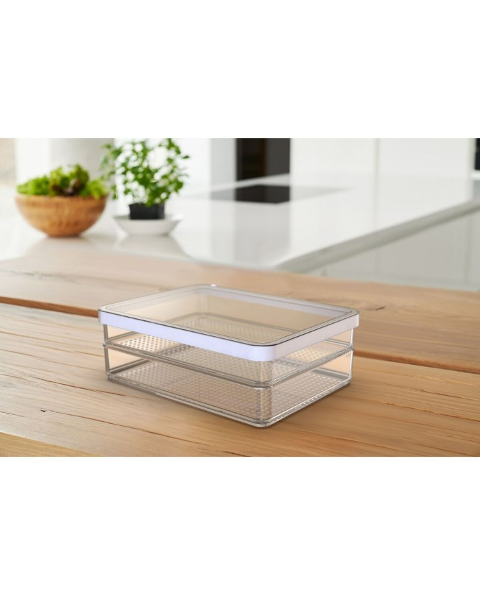 Contenitore per Conservare gli Alimenti Rotho Rondo Loft Bianco Trasparente 850 ml