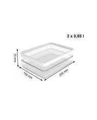 Contenitore per Conservare gli Alimenti Rotho Rondo Loft Bianco Trasparente 850 ml